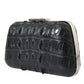 Balenciaga Elegant Crocodile Leather Evening Clutch