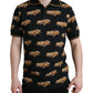 Dolce & Gabbana Black Car Print Short Sleeve Polo T-shirt