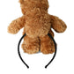 Dolce & Gabbana Brown Teddy Bear Gold Crystal Crown Hair Band Diadem