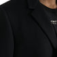 Dolce & Gabbana Black Wool Cashmere Trench Coat Jacket