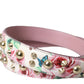 Dolce & Gabbana Pink Floral Handbag Accessory Shoulder Strap