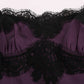 Dolce & Gabbana Elegant Purple Silk Lace Shift Dress