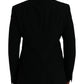 Dolce & Gabbana Black Crown Bee MARTINI Single Breasted Coat Blazer