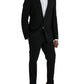 Dolce & Gabbana Black Wool MARTINI Formal 2 Piece Suit