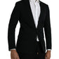 Dolce & Gabbana Black Wool 2 Piece Single Breasted Suit