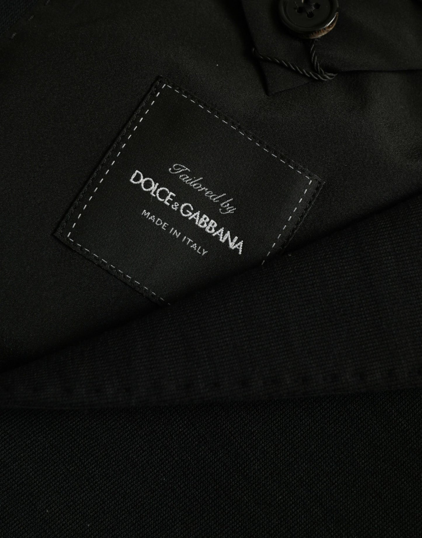 Dolce & Gabbana Black Wool 2 Piece Single Breasted Suit