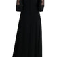 Dolce & Gabbana Elegant Black Floral Maxi Dress