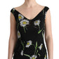 Dolce & Gabbana Sunflower Print Full Length Sheath Dress