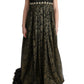 Dolce & Gabbana Sunflower Lace Crystal Maxi Shift Dress