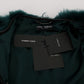 Dolce & Gabbana Exquisite Green Alpaca Fur Long Vest