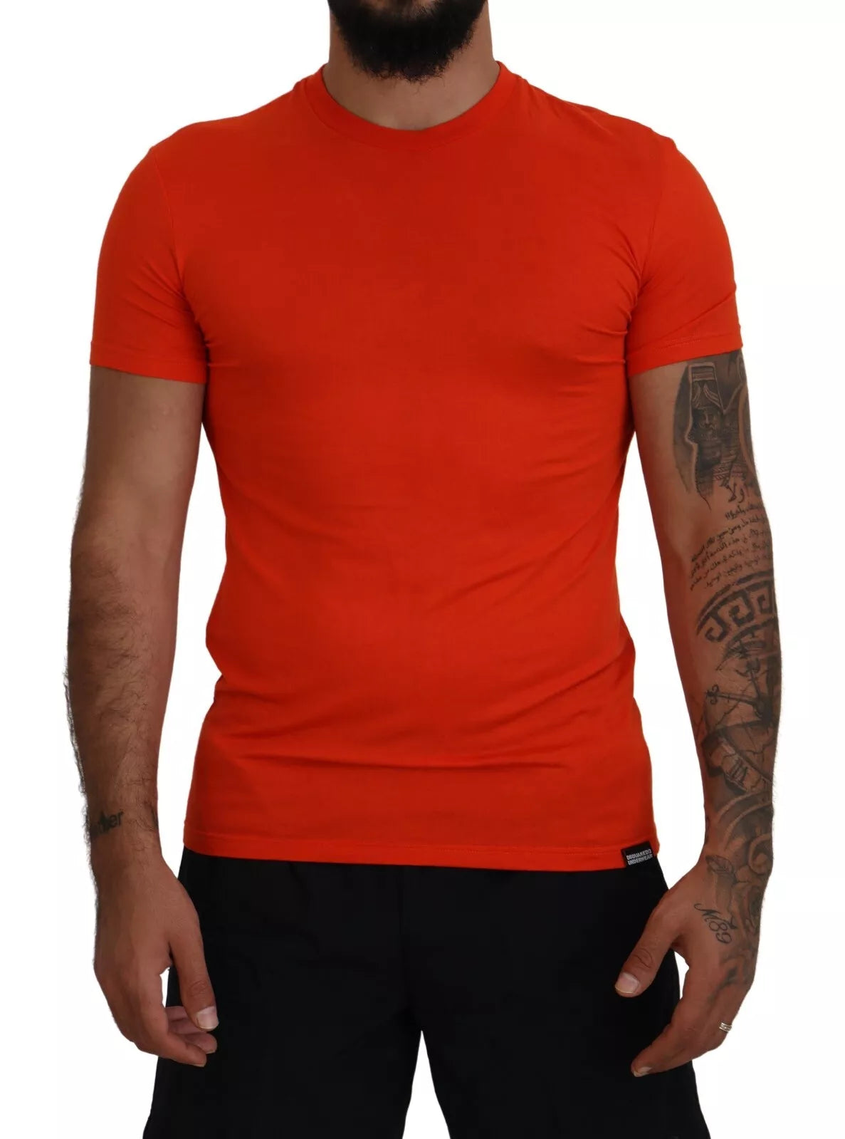 Dsquared² Orange Modal Short Sleeves Crewneck T-shirt