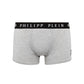 Philipp Plein Gray Cotton Men Boxer Pack