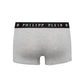 Philipp Plein Gray Cotton Men Boxer Pack