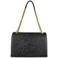 Baldinini Trend Elegant Floral Calfskin Shoulder Bag