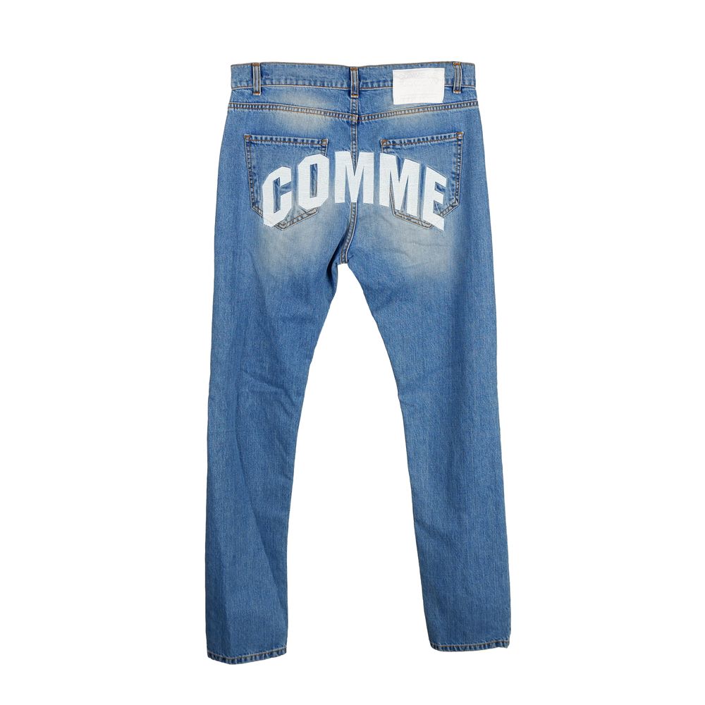 Comme Des Fuckdown Blue Cotton Men Jeans