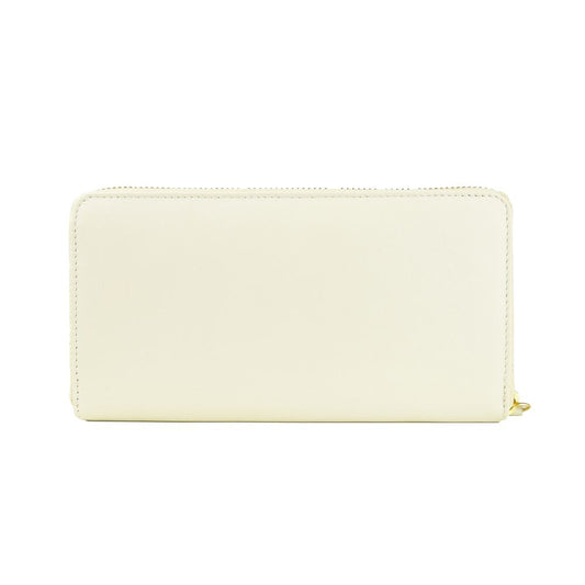 Cavalli Class Elegant White Calfskin Leather Wallet