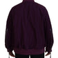 Dsquared² Purple Polyester Full Zipper Bomber Jacket