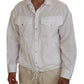 Dsquared² White Cotton Collared Casual Men Long Sleeves Jacket