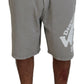 Dsquared² Gray Printed Pull On Men Casual Bermuda Shorts