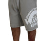 Dsquared² Gray Printed Pull On Men Casual Bermuda Shorts