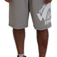 Dsquared² Gray Printed Pull On Men Casual Bermuda Shorts