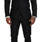 Dsquared² Black Cotton Single Breasted 2 Piece MIAMI Suit