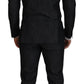 Dsquared² Black Cotton Single Breasted 2 Piece MIAMI Suit