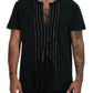 Dsquared² Black Chain Embellished Cotton Short Sleeve T-shirt