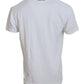 Dsquared² White Cotton Linen Short Sleeves V-neck T-shirt