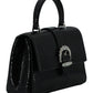 Jimmy Choo Black Leather Top Handle Shoulder Bag