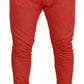 Dsquared² Orange Cotton Elastic Waist Logo Men Pants