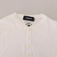 Dsquared² White Cotton Linen Long Sleeves Pullover Sweater