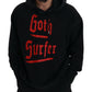 Dsquared² Black Cotton Hooded Printed Men Pullover Sweater