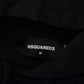 Dsquared² Black Cotton Hooded Printed Men Pullover Sweater