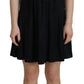 Dsquared² Black Acetate Short Sleeves A-line Sheath Dress