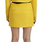 Dsquared² Yellow Double Breasted Mini Suit Blazer Skirt Set