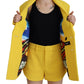 Dsquared² Yellow Peak Double Breasted Suit Blazer Short Set