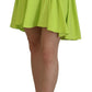 Dsquared² Green High Waist A-line Pleated Mini Women Skirt