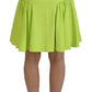 Dsquared² Green High Waist A-line Pleated Mini Women Skirt