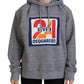 Dsquared² Gray Logo Print Cotton Hoodie Sweatshirt Sweater