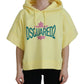 Dsquared² Yellow Logo Print Cotton Hoodie Sweatshirt Sweater