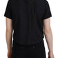 Dsquared² Black Collared Button Down Short Sleeves Polo Top