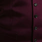 Dolce & Gabbana Maroon Satin Silk Waistcoat Dress Formal Vest