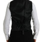 Dolce & Gabbana Black Wool Waistcoat Dress Formal Vest