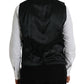 Dolce & Gabbana Black Wool Waistcoat Dress Formal Vest