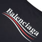 Balenciaga Dark Blue Cotton Logo Crew Neck Short Sleeves T-shirt