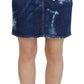 Dsquared² Blue Icon High Waist Denim Mini Boston Jean Skirt