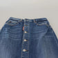 Dsquared² Blue Distressed High Waist Pencil Cut Denim Skirt