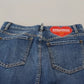 Dsquared² Blue Distressed High Waist Pencil Cut Denim Skirt