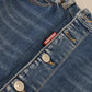 Dsquared² Blue Distressed High Waist Pencil Cut Denim Skirt